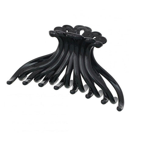 Hair Claw Clamps Clip Ponytail Bands Lady Headwear Accessories Black