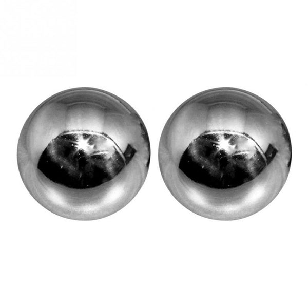2Pcs Baoding Balls Daily Meditation Silver Stress Relief Chrome Iron Care Therapy Handballs Finger Exercise Durable Other Massage