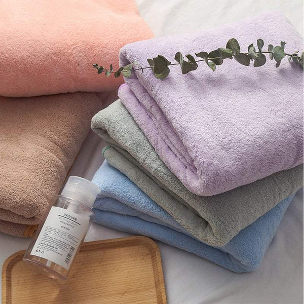 Towels 2Pcs Bath Soft Coral Velvet Set