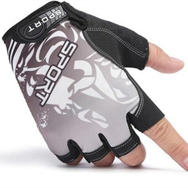 2Pcs/Set Non Slip Breathable Ultrathin Half Finger Bicycle Cycling L Gloves