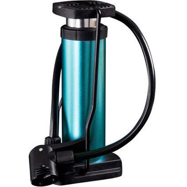 Mini Bike Floor Pump Foot Activated Bicycle Mountain Air Tire Blue Pumps