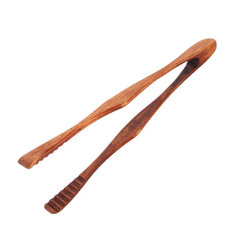 2Pcs Cake Tong Bamboo Cooking Kitchen Tongs Bbq Salad Bacon Steak Bread Clip Wooden Food Home Accessories