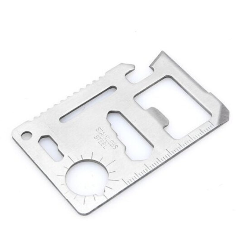 Card Style Stainless Steel Multifunctional Tool Survival Pocket Silver Multi Tools