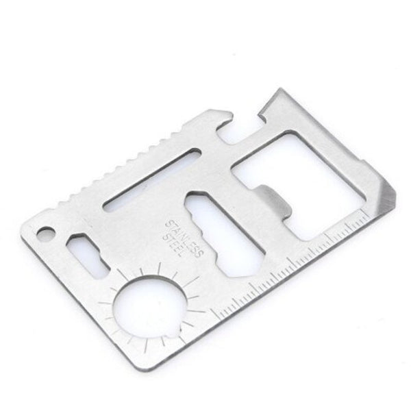 Card Style Stainless Steel Multifunctional Tool Survival Pocket Silver Multi Tools