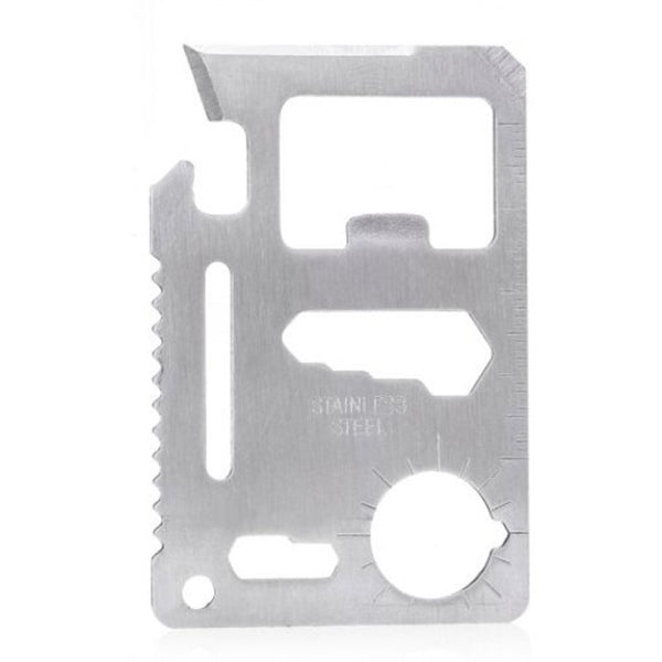 Card Style Stainless Steel Multifunctional Tool Survival Pocket Silver Multi Tools