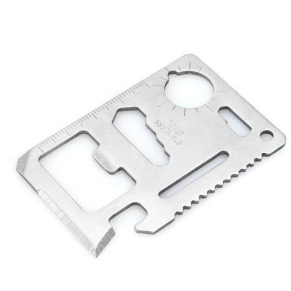 Card Style Stainless Steel Multifunctional Tool Survival Pocket Silver Multi Tools