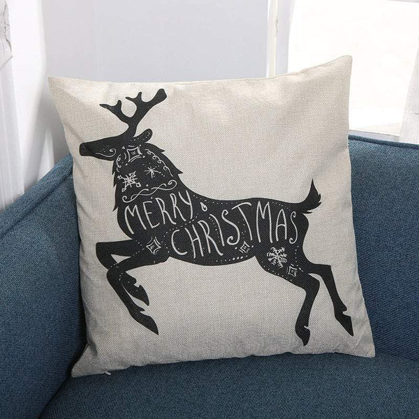 Christmas Led Lights Linen Cushion Covers Bed Sofa Decor Cushions & Decorative Pillows