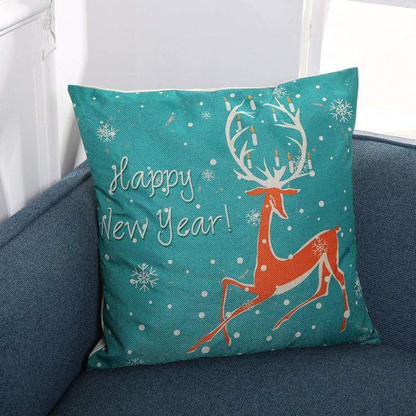 Christmas Led Lights Linen Cushion Covers Bed Sofa Decor Cushions & Decorative Pillows