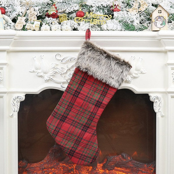 Christmas Stocking Bag Hanging Pendant For Decor Plush Socks