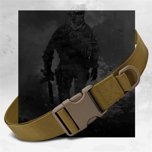 Combat Nylon Duty Tactical Sport Belt With Plastic Buckle Hook Loop Belts