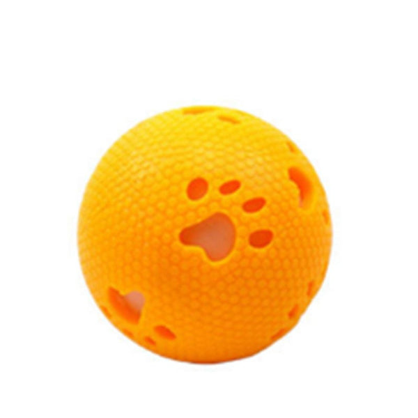 Creative Pet Toy Footprints Glow Bite Resistant Natural Rubber Ball For Puppy Kitten