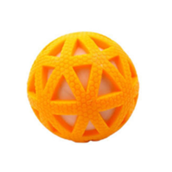 Silicone Pet Toy Grid Bite Resistant Natural Rubber Glow Ball