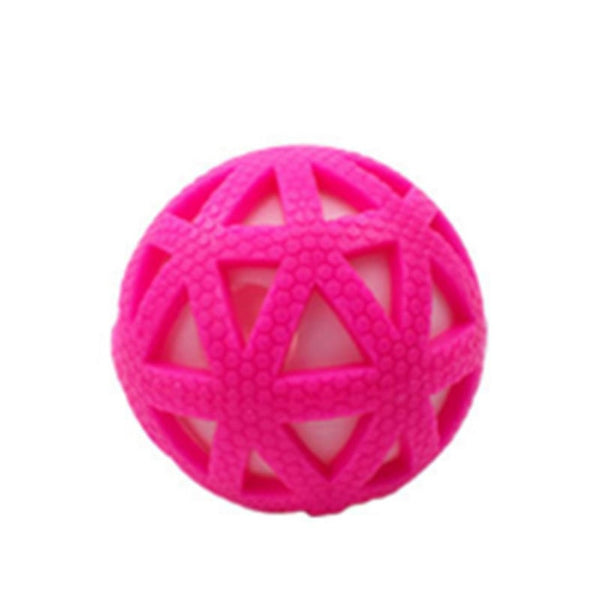 Silicone Pet Toy Grid Bite Resistant Natural Rubber Glow Ball