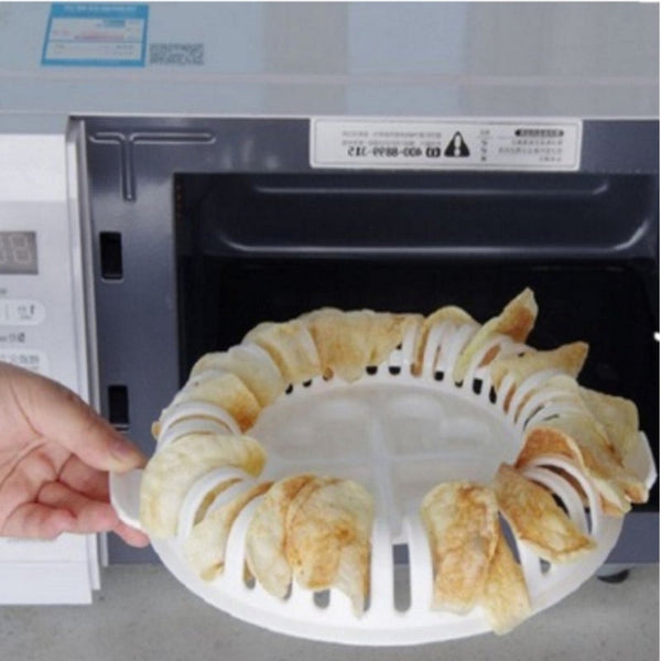 Microwave Cooking Gadgets Chips Rack Microwave Maker Baking Dishes Pans Bakeware Tools