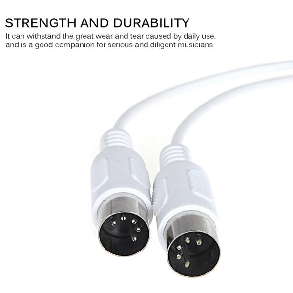 Electronic Piano Keyboard 1.5M Midi Cable 5Pin Male To Pc Cables Snakes & Interconnects