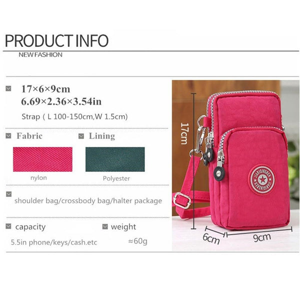 Women's Bags & Handbags 6 Inch Mobile Bags Small Crossbody Purse Shoulder Wallet Phone Red