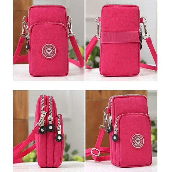 6 Inch Mobile Bags Small Crossbody Purse Shoulder Wallet Phone Red Women's Bags & Handbags