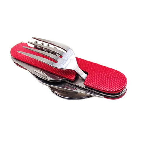 Stainless Steel Folding Portable Cutlery Outdoor Camping Picnic Tableware Kits Cutlery Sets