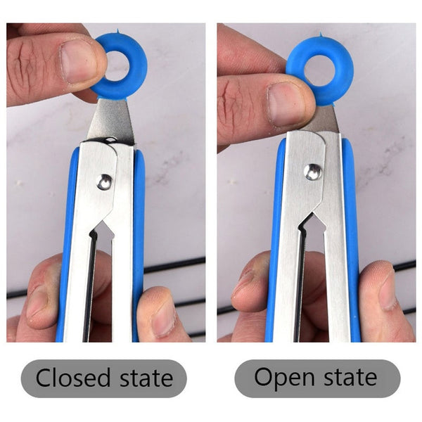 Tongs Food Grade Silicone Pasta Non Slip Stainless Steel Clip Kitchen Tools