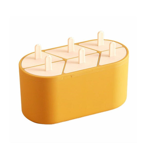 2Pcs Food Safe Ice Cream Molds 6 Cell Frozen Cube Popsicle Maker Diy Homemade Freezer Lolly Mould Kitchen Gadgets Ice Pop Molds