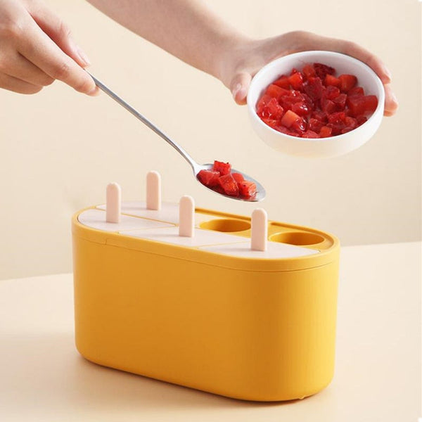 2Pcs Food Safe Ice Cream Molds 6 Cell Frozen Cube Popsicle Maker Diy Homemade Freezer Lolly Mould Kitchen Gadgets Ice Pop Molds