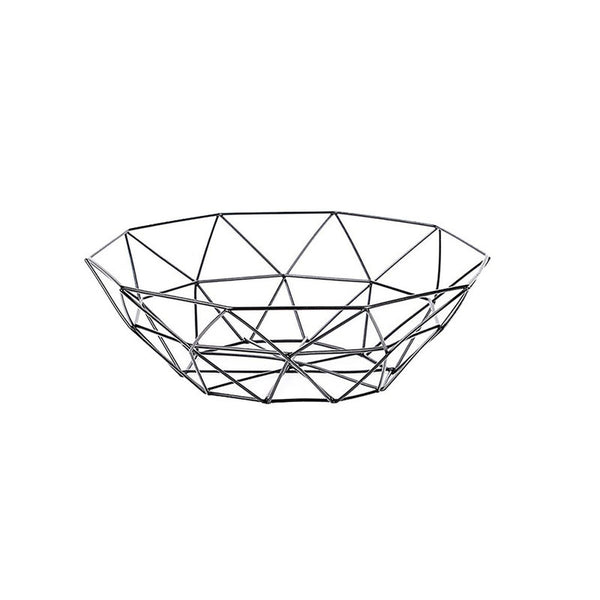 Iron Fruit Basket Geometric Style Container Wire Metal Bowl Kitchen Storage Racks & Holders