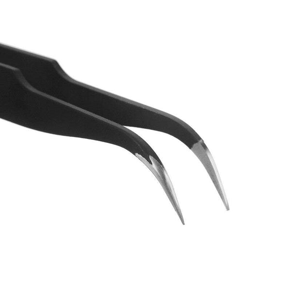 Nail Art Kits Sets 2Pcs Gel Rhinestones Nipper Picking Tool Black Tweezers Nail Art Tools