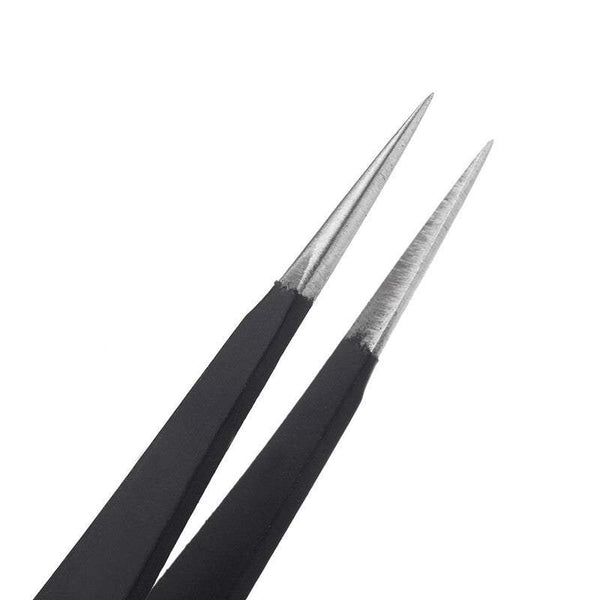 Nail Art Kits Sets 2Pcs Gel Rhinestones Nipper Picking Tool Black Tweezers Nail Art Tools