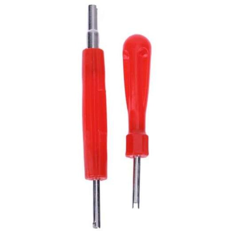 2Pcs High Quality Car Motorcycle Tyre Valve Core Wrench Removal Tool Red Bike Tools