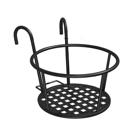 2Pcs Iron Flower Pot Plant Hanging Baskets Rack Garden Bonsai Balcony Flowers Planting Tools Holder Hook Bracket Baskets Pots Window Boxes