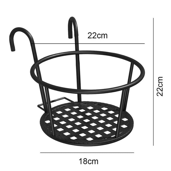 2Pcs Iron Flower Pot Plant Hanging Baskets Rack Garden Bonsai Balcony Flowers Planting Tools Holder Hook Bracket Baskets Pots Window Boxes