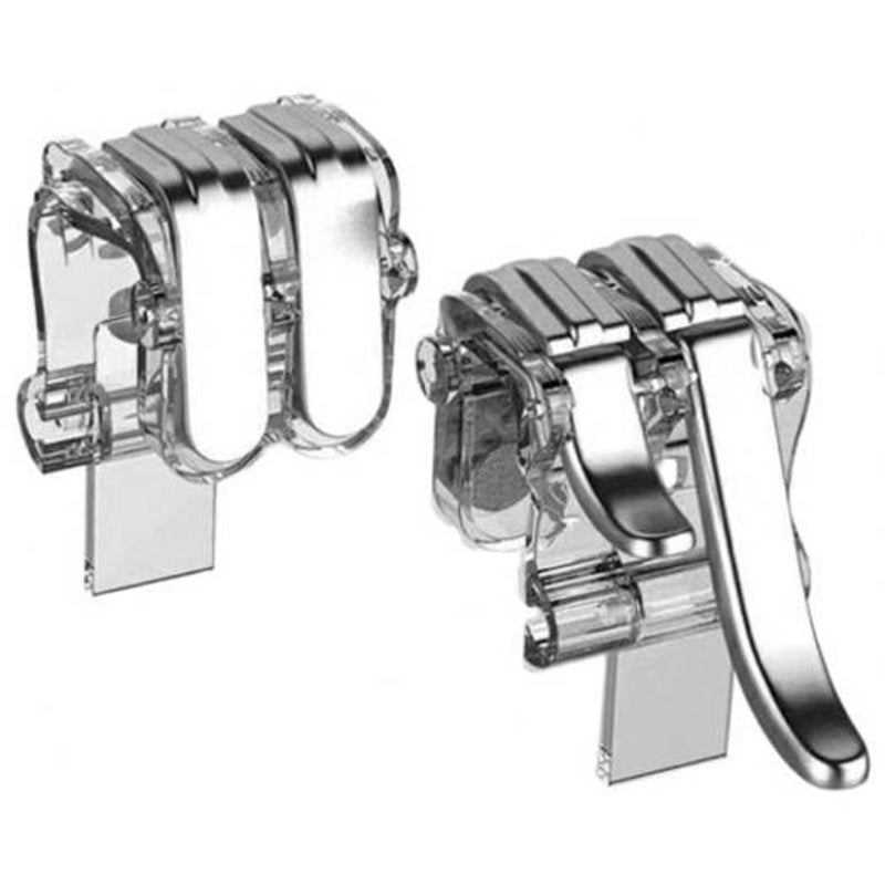 2Pcs Mobile Game Fire Buttons Aim Key Trigger L1 R1 Shooter Controller Silver Controllers & Attachments