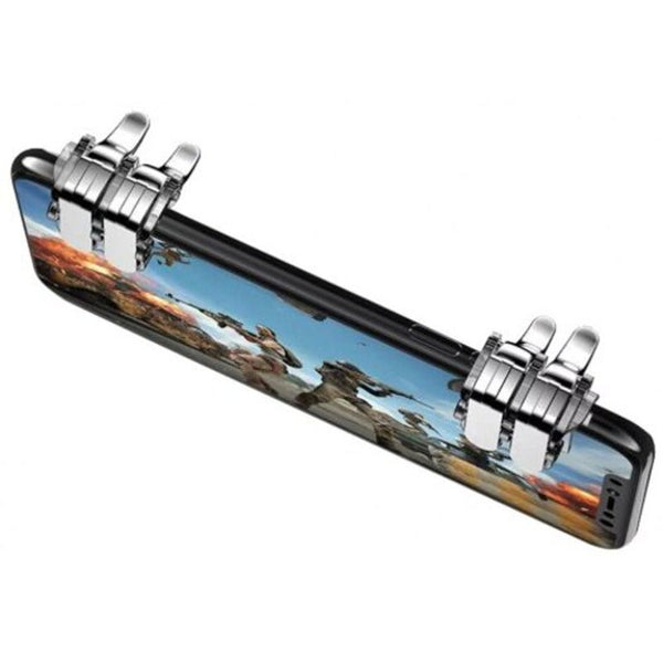 2Pcs Mobile Game Fire Buttons Aim Key Trigger L1 R1 Shooter Controller Silver Controllers & Attachments