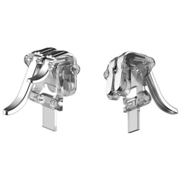 2Pcs Mobile Game Fire Buttons Aim Key Trigger L1 R1 Shooter Controller Silver Controllers & Attachments