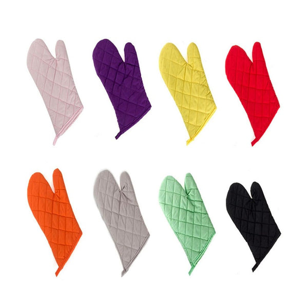 2Pcs Of Thickened Microwave Oven Gloves With High Temperature Resistance Black Oven Mitts & Potholders