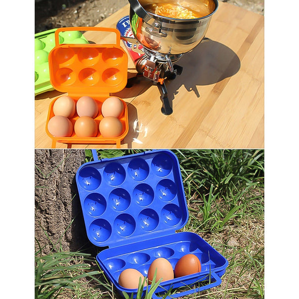 2Pcs Outdoor Camping Tableware Portable Picnic Bbq Egg Box Container Storage Boxes Travel Kitchen Utensils Gear