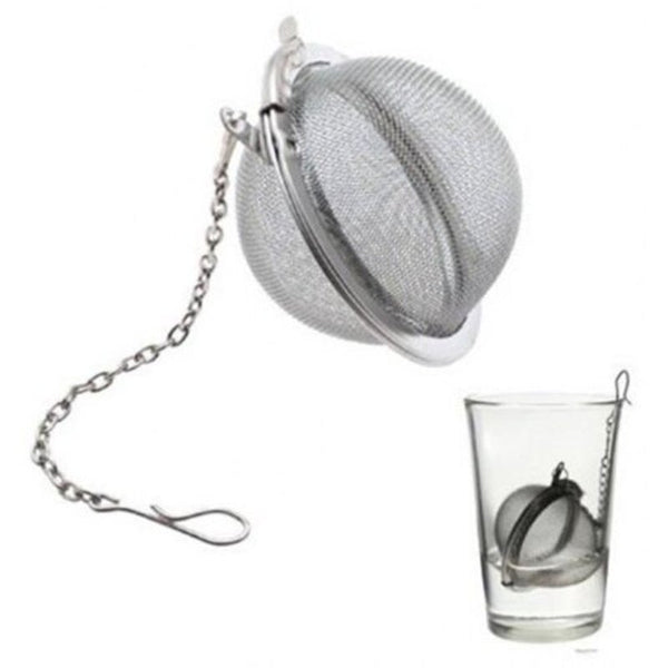 2Pcs Portable Small Stainless Steel Seasoning Ball Silver