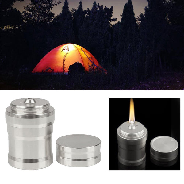 2Pcs Silver Kitchen Durable Alcohol Burner Convenient Heating Hiking Lamp Aluminum Case Camping Stoves