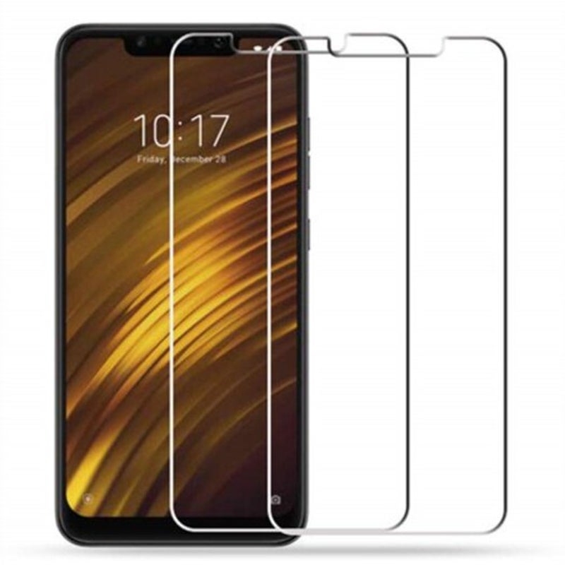 2Pcs Tempered Glass Screen Protective Case For Xiaomi Pocophone F1 Transparent Screen Protectors
