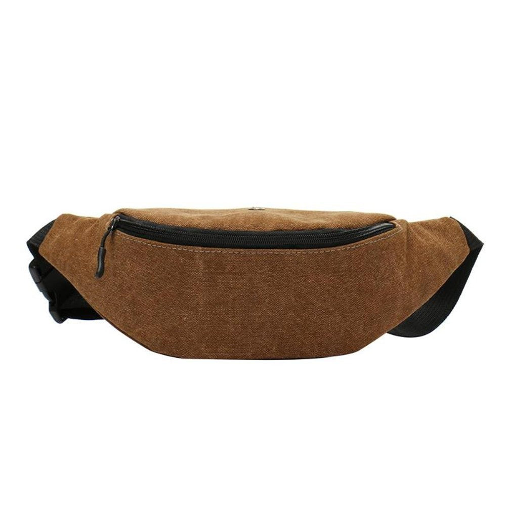 2Pcs Unisex Canvas Chest Bag Fanny Zipper Waist Belt For Women Men Pack Phone Pouch Outdoor Sport Shoulder Crossbody Bags Bolsas