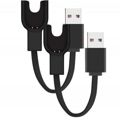 2Pcs Usb Charging Cable For Xiaomi Mi Band 3 Black