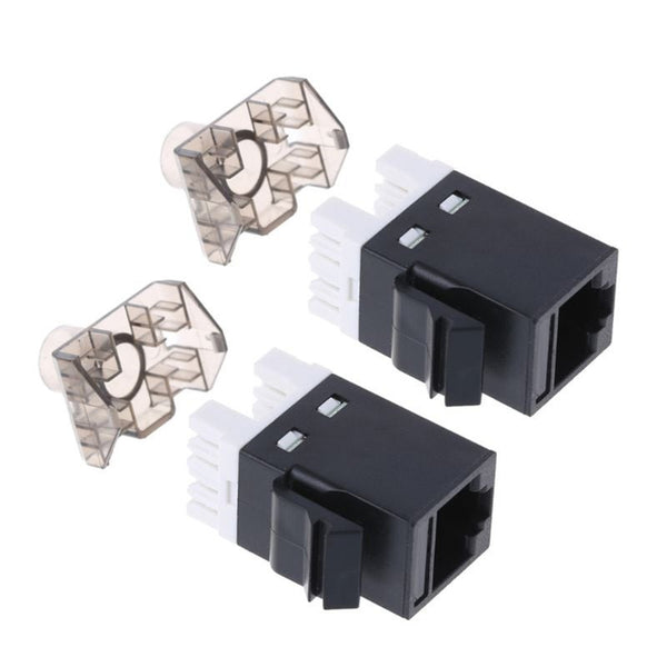 2Pcs Utp Cat6 Network Module Rj45 Connector Cable Adapter Keystone Jack Plugs Jacks & Wall Plates