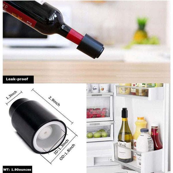 Kitchenware 2Pcs Wine Vacuum Pump Stoppers With Time Scale Record Saver Bottle Preserver Keeps Fresh Reusable Sealer Plastic Plug Bottle Stoppers