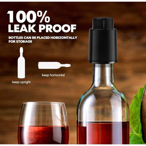 Kitchenware 2Pcs Wine Vacuum Pump Stoppers With Time Scale Record Saver Bottle Preserver Keeps Fresh Reusable Sealer Plastic Plug Bottle Stoppers