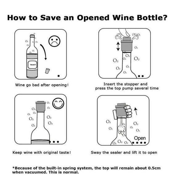 Kitchenware 2Pcs Wine Vacuum Pump Stoppers With Time Scale Record Saver Bottle Preserver Keeps Fresh Reusable Sealer Plastic Plug Bottle Stoppers