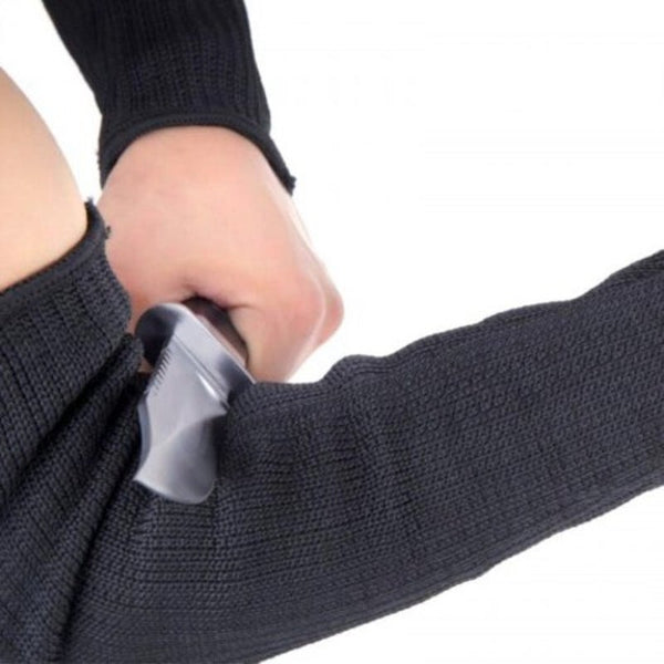 Arm Guards & Chest Guards 2Pcs Wire Arm Guard Stainless Steel Reinforced 5 Level Cut Proof Wristband Black