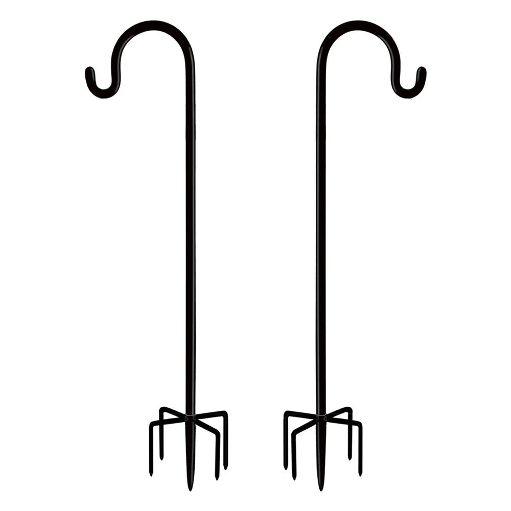 Feeders 2Pcs Bird Feeder Hooks Stand Metal Lantern Holders Garden Plant Hangers