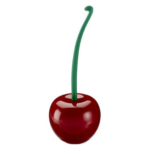 Creative Cherry Toilet Brush Set Plastic Wine Red Green Handle White Head Toilet Brushes & Holders
