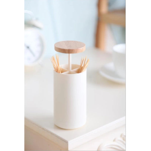 Pop Up Toothpick Holder Cotton Swabs Box Automatic Storage Case Dispenser Toothpick Dispensers