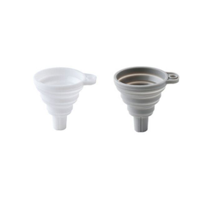 2Pcs Flexible Folding Silicone Funnel Kitchen Portable Large Caliber Funnels